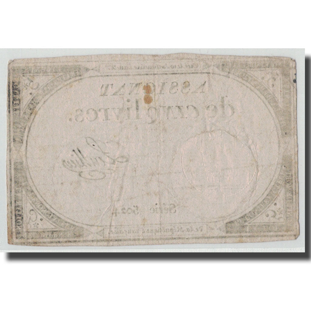 France, 5 Livres, 1793, Leullier, 1793-10-31, F(12-15), KM:A76, Lafaurie:171