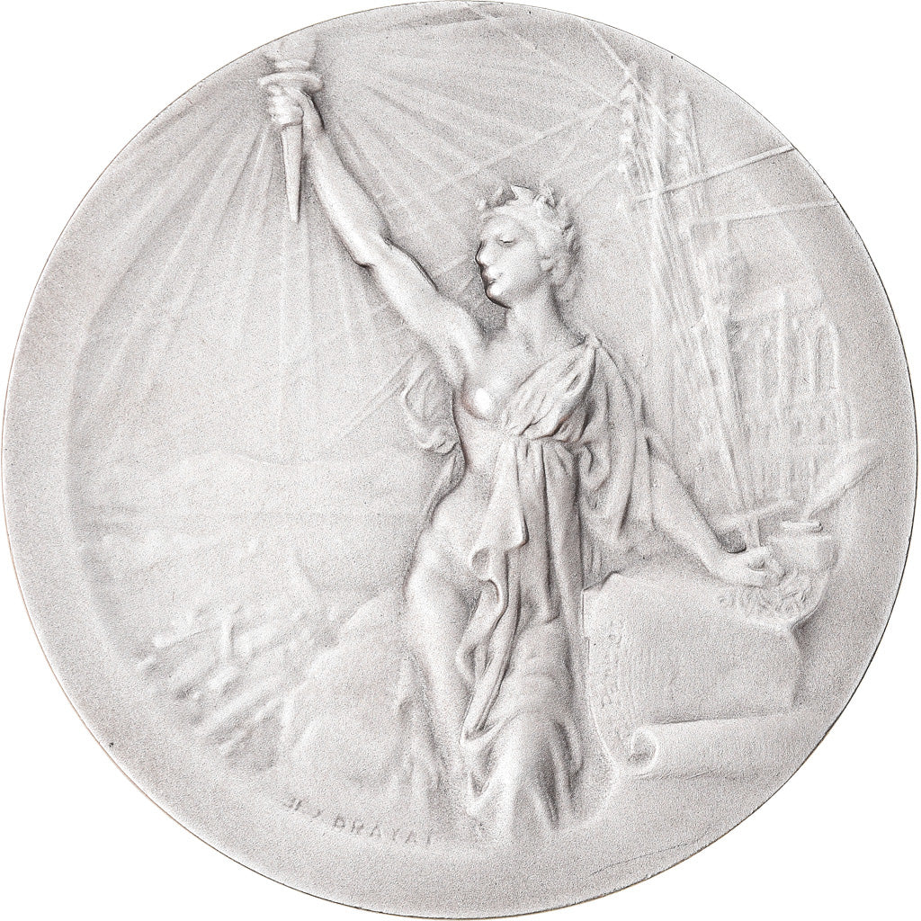 France, Medal, Offert par le Petit Parisien, Exbrayat, MS(65-70), Silver
