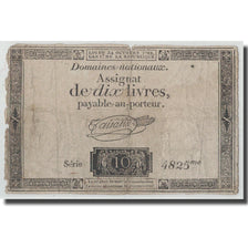 France, 10 Livres, 1792, Taisaud, 1792-10-24, VG(8-10), KM:A66b, Lafaurie:161b