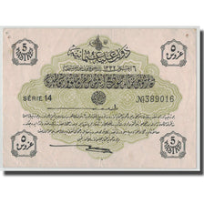 Banknote, Turkey, 5 Piastres, L.1332, AH1332-08-06, KM:87, AU(50-53)