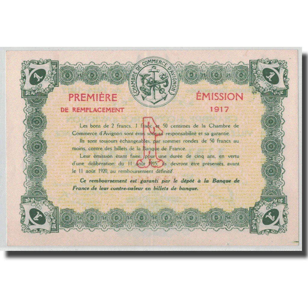 France, Avignon, 1 Franc, 1915, UNC(63), Pirot:18-17