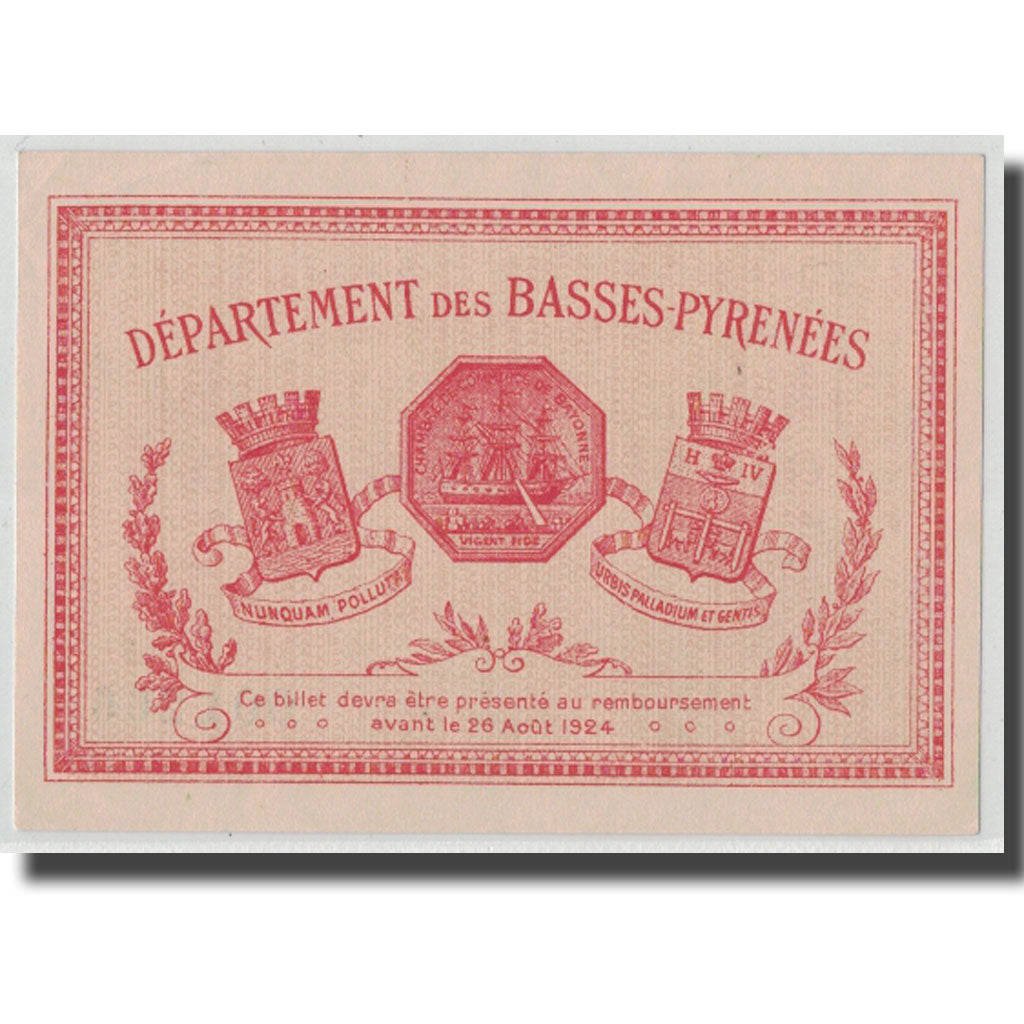 France, Bayonne, 2 Francs, 1921, UNC(63), Pirot:21-72