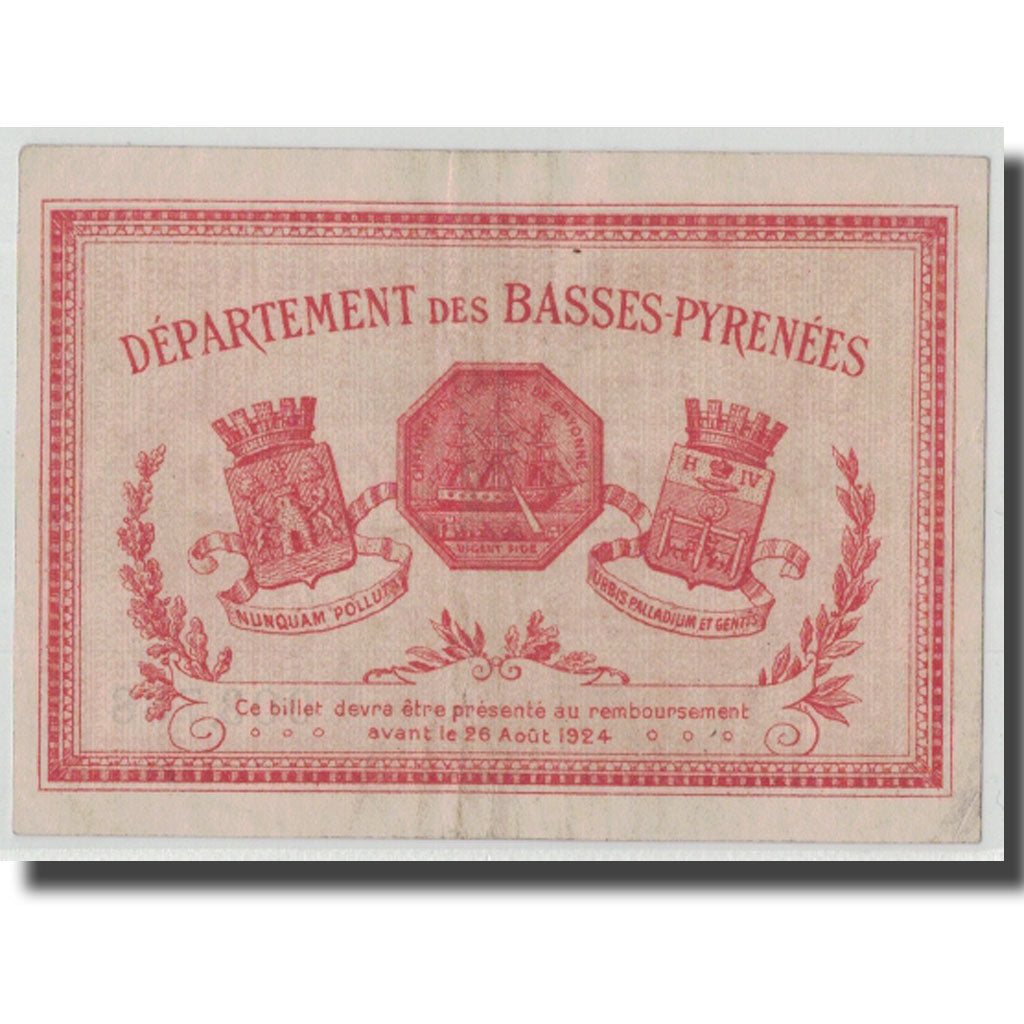 France, Bayonne, 2 Francs, 1921, EF(40-45), Pirot:21-71