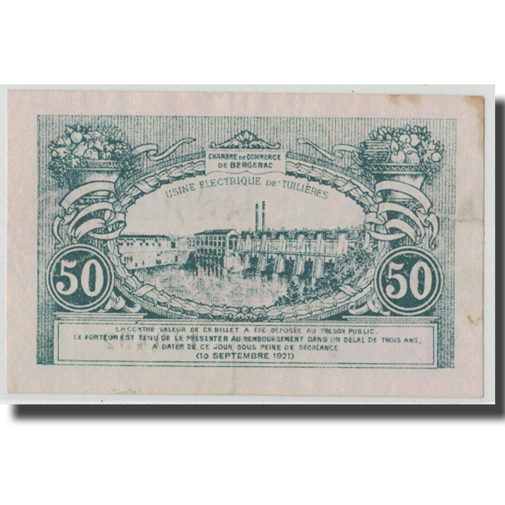 France, Bergerac, 50 Centimes, 1921, TTB+, Pirot:24-38