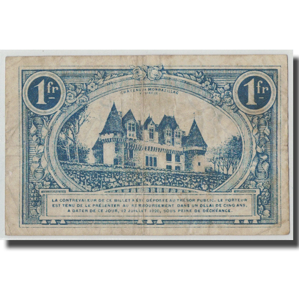 France, Bergerac, 1 Franc, 1920, VF(20-25), Pirot:24-37
