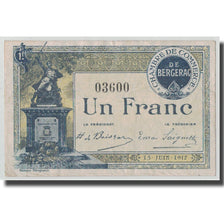 France, Bergerac, 1 Franc, 1917, EF(40-45), Pirot:24-27