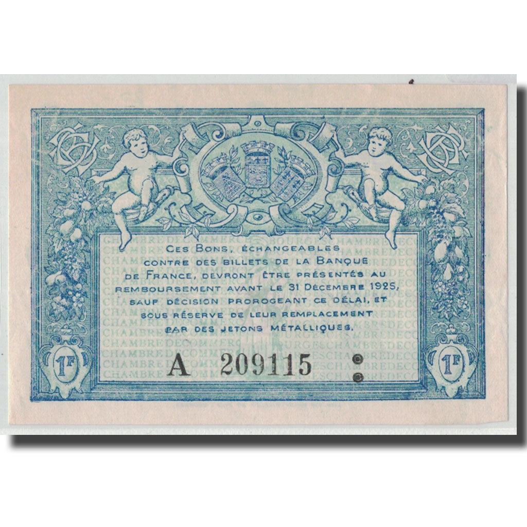 France, Bourges, 1 Franc, 1917, UNC(63), Pirot:32-11