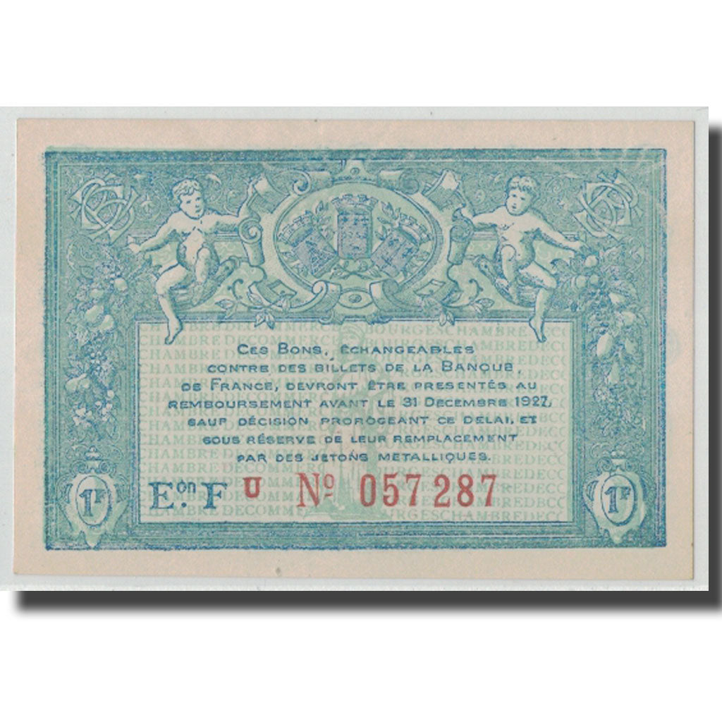 France, Bourges, 1 Franc, 1922, UNC(65-70), Pirot:32-13