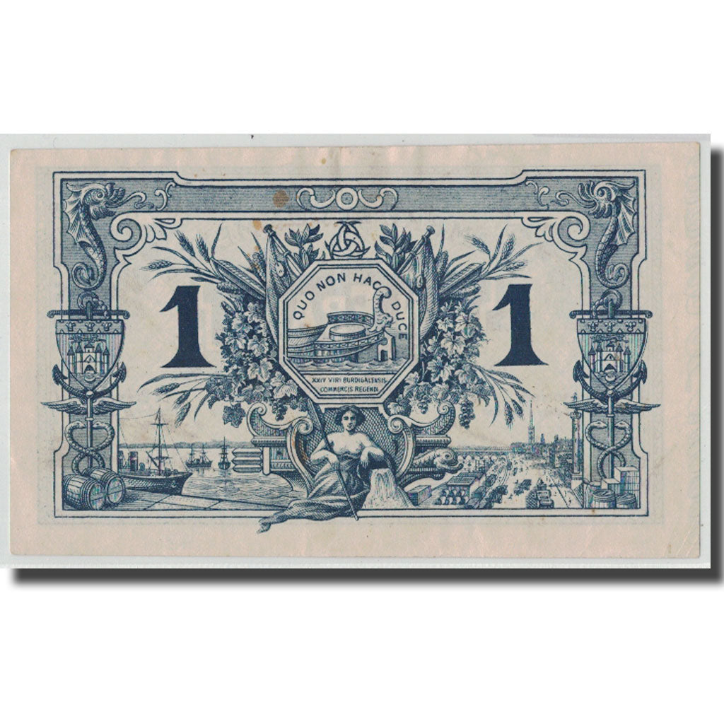 France, Bordeaux, 1 Franc, 1914, AU(55-58), Pirot:30-2
