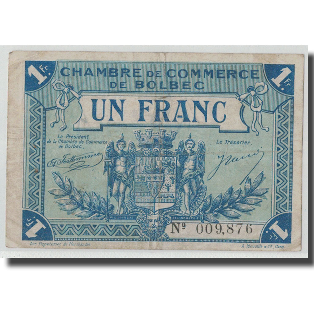 France, Bolbec, 1 Franc, 1920, VF(20-25), Pirot:29-5