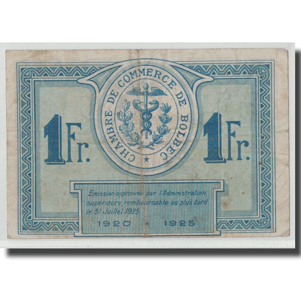 France, Bolbec, 1 Franc, 1920, VF(20-25), Pirot:29-5