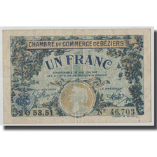 France, Béziers, 1 Franc, 1922, VF(30-35), Pirot:27-34