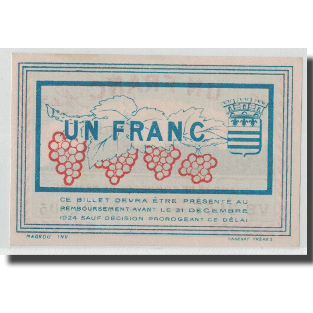 France, Béziers, 1 Franc, 1920, UNC(60-62), Pirot:27-31