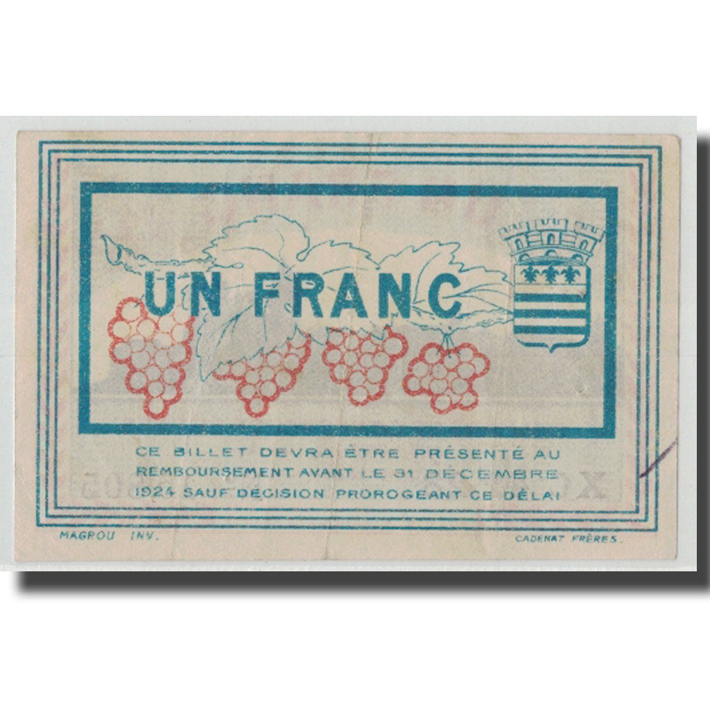 Frankreich, Béziers, 1 Franc, 1920, VZ, Pirot:27-30