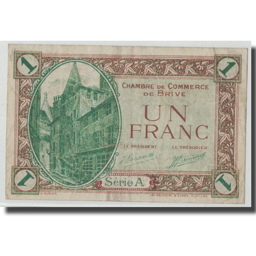 France, Brive, 1 Franc, TB+, Pirot:33-2