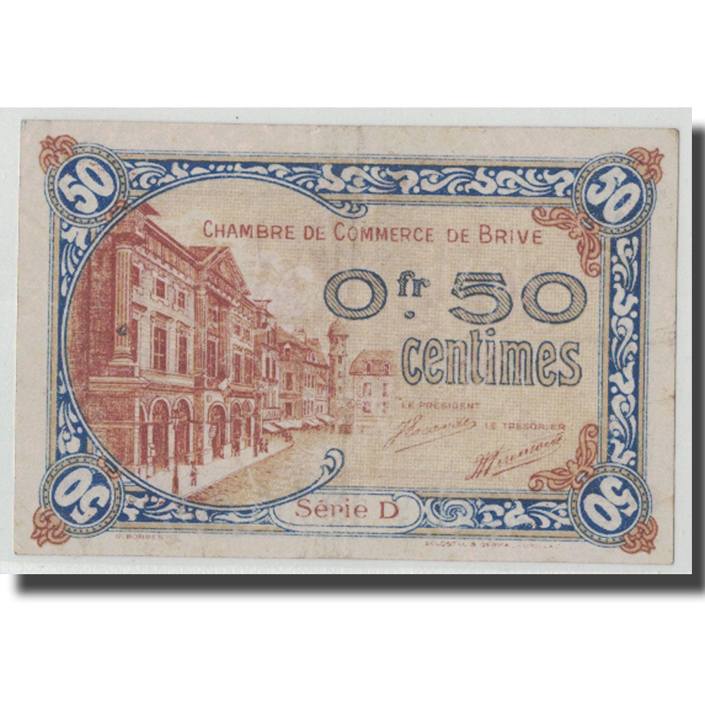 France, Brive, 50 Centimes, VF(30-35), Pirot:33-1
