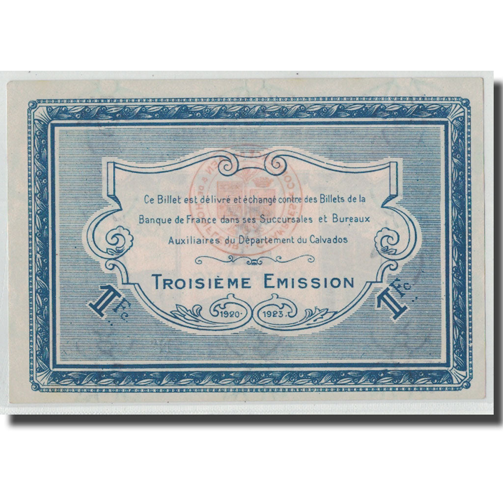 Francia, Caen et Honfleur, 1 Franc, 1920, SPL, Pirot:34.18