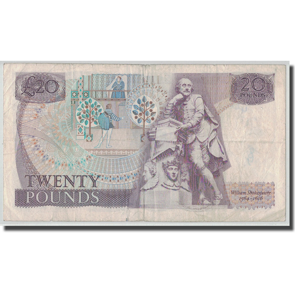Banknote, Great Britain, 20 Pounds, KM:380b, F(12-15)