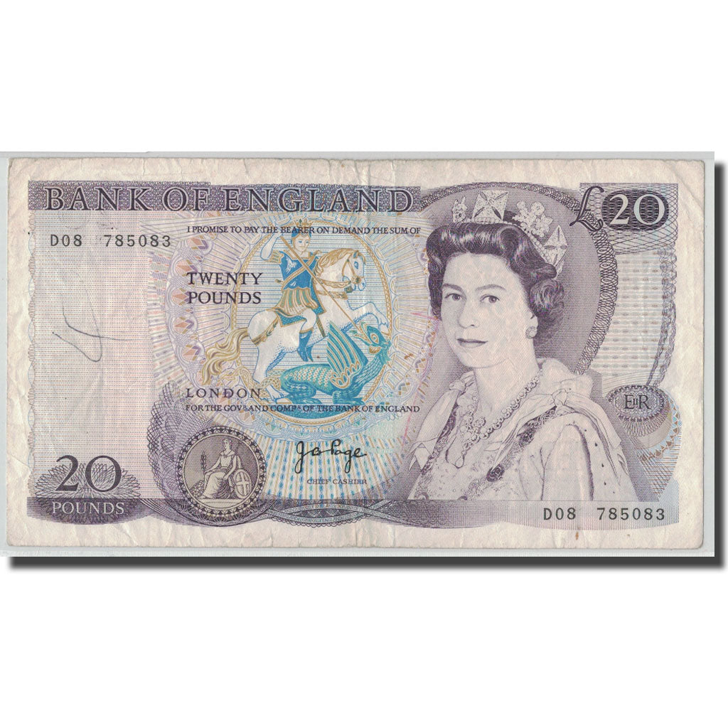Banknote, Great Britain, 20 Pounds, KM:380b, F(12-15)