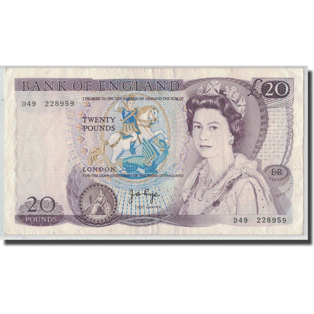 Banknote, Great Britain, 20 Pounds, KM:380b, VF(20-25)