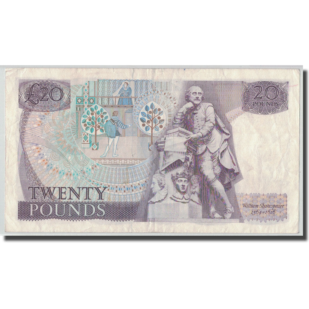 Banknote, Great Britain, 20 Pounds, KM:380b, VF(20-25)
