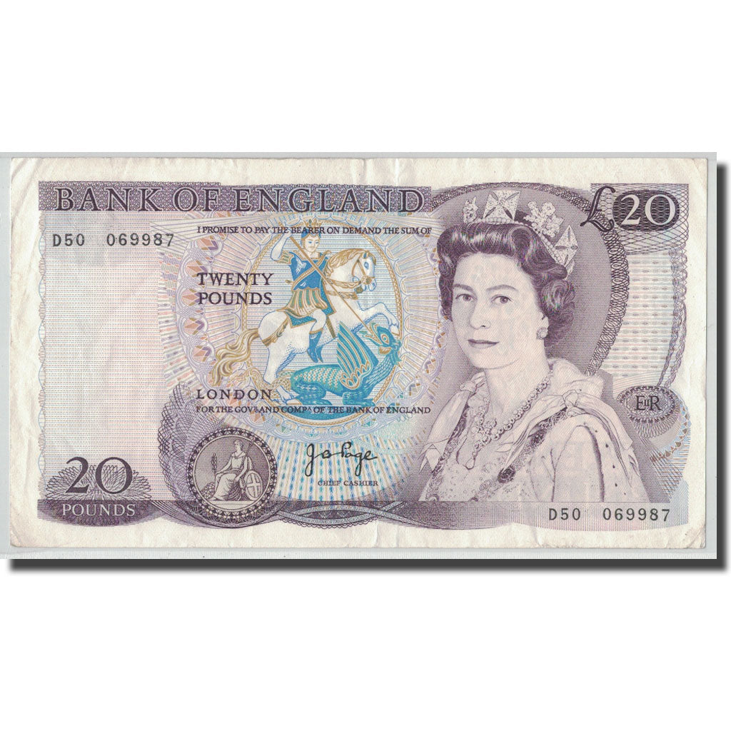 Banknote, Great Britain, 20 Pounds, KM:380b, VF(30-35)