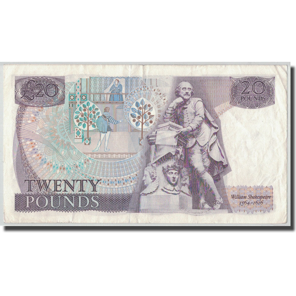 Banknote, Great Britain, 20 Pounds, KM:380b, VF(30-35)
