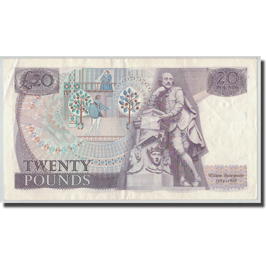 Billet, Grande-Bretagne, 20 Pounds, KM:380b, TTB