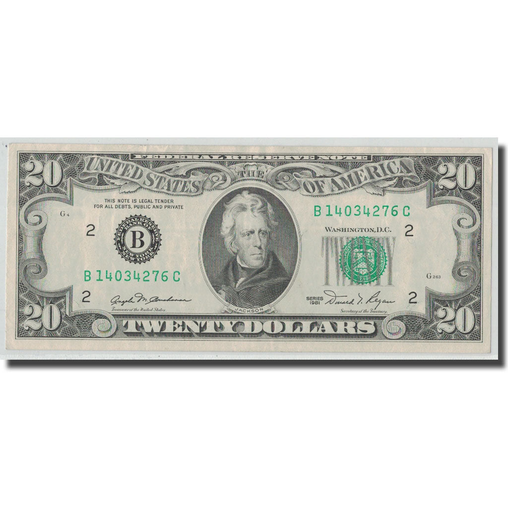 Banknote, United States, Twenty Dollars, 1981, New-York, KM:3537, EF(40-45)