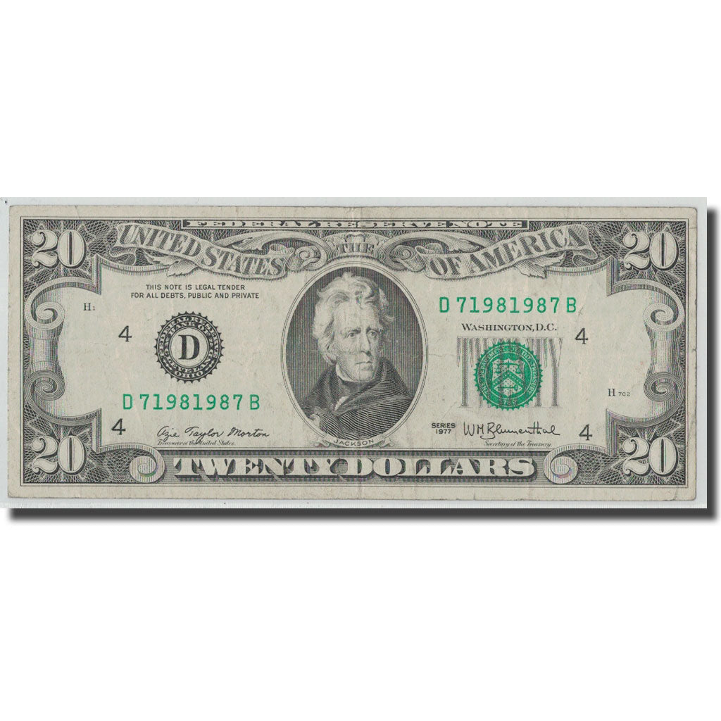 Banknote, United States, Twenty Dollars, 1977, Cleveland, KM:2514, VF(20-25)