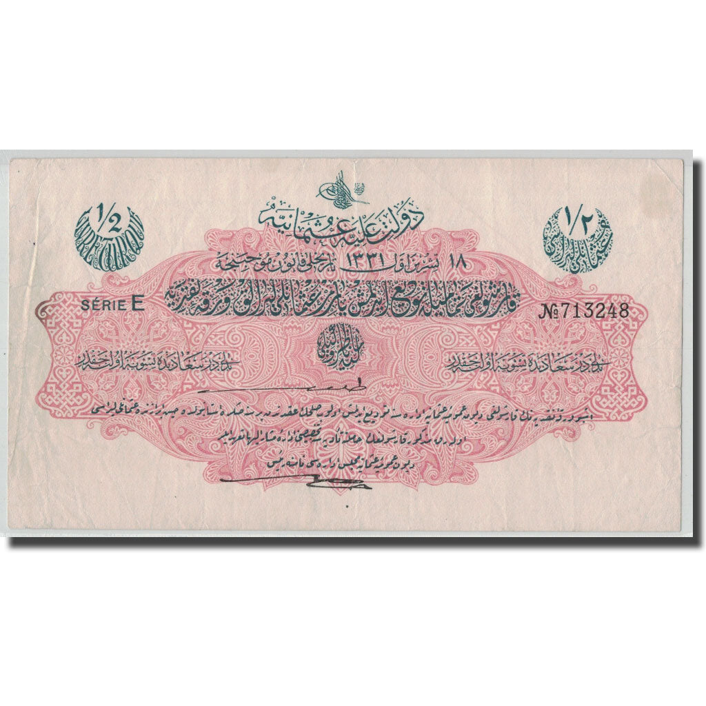 Banknote, Turkey, 1/2 Livre, L.1331, 18.10.AH1331, KM:72, VF(30-35)