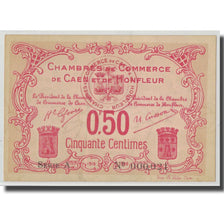 France, Caen et Honfleur, 50 Centimes, 1915, AU(55-58), Pirot:34-12