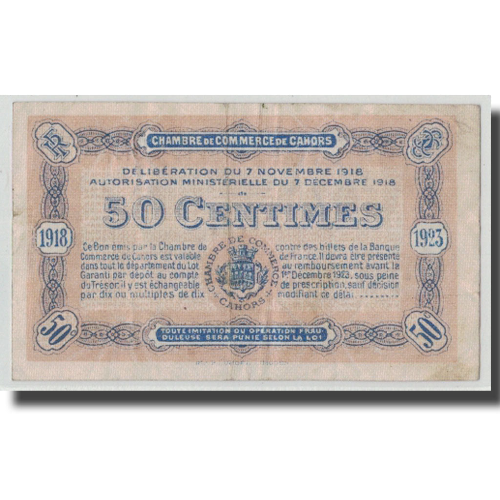 Frankreich, Cahors, 50 Centimes, 1918, S, Pirot:35-21