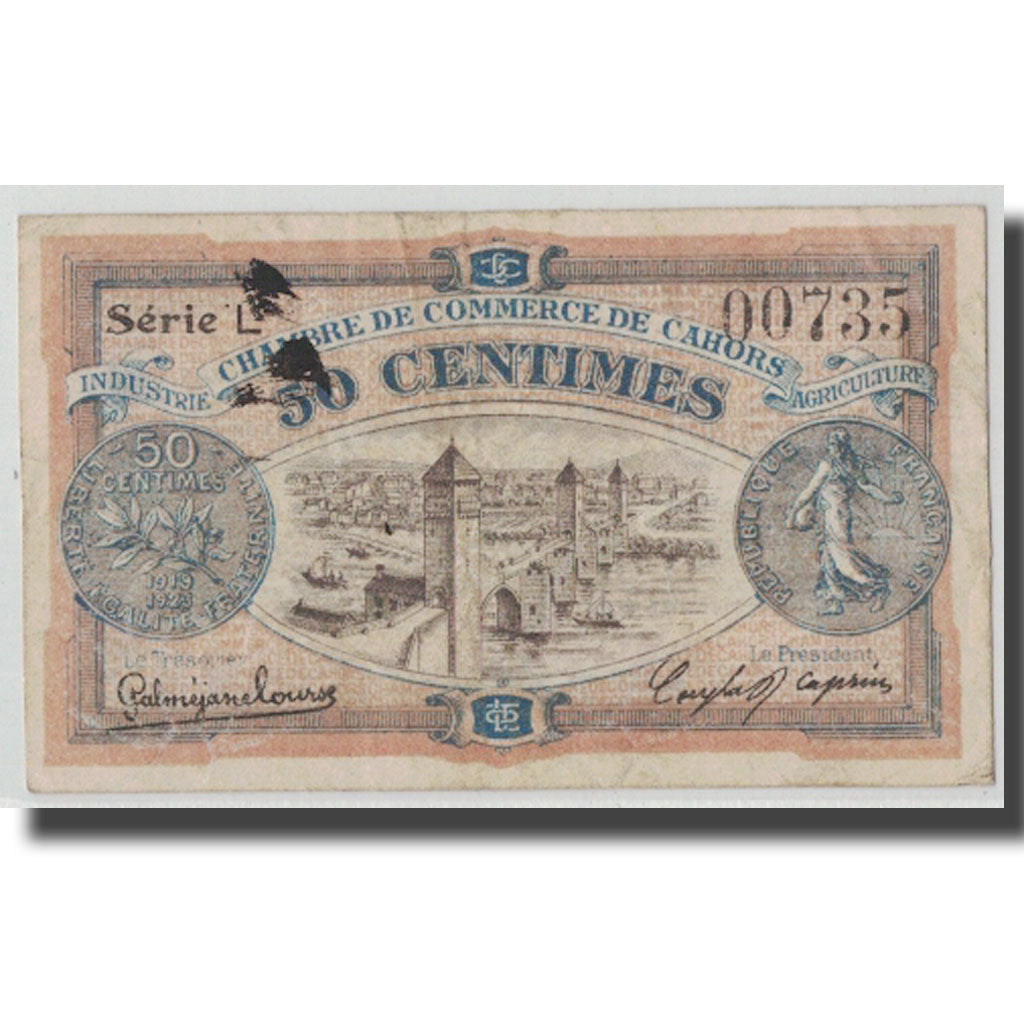 France, Cahors, 50 Centimes, 1919, TB+, Pirot:35-23