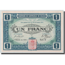 France, Calais, 1 Franc, 1915, UNC(63), Pirot:36-15