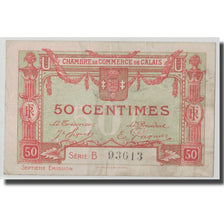 France, Calais, 50 Centimes, EF(40-45), Pirot:36-40