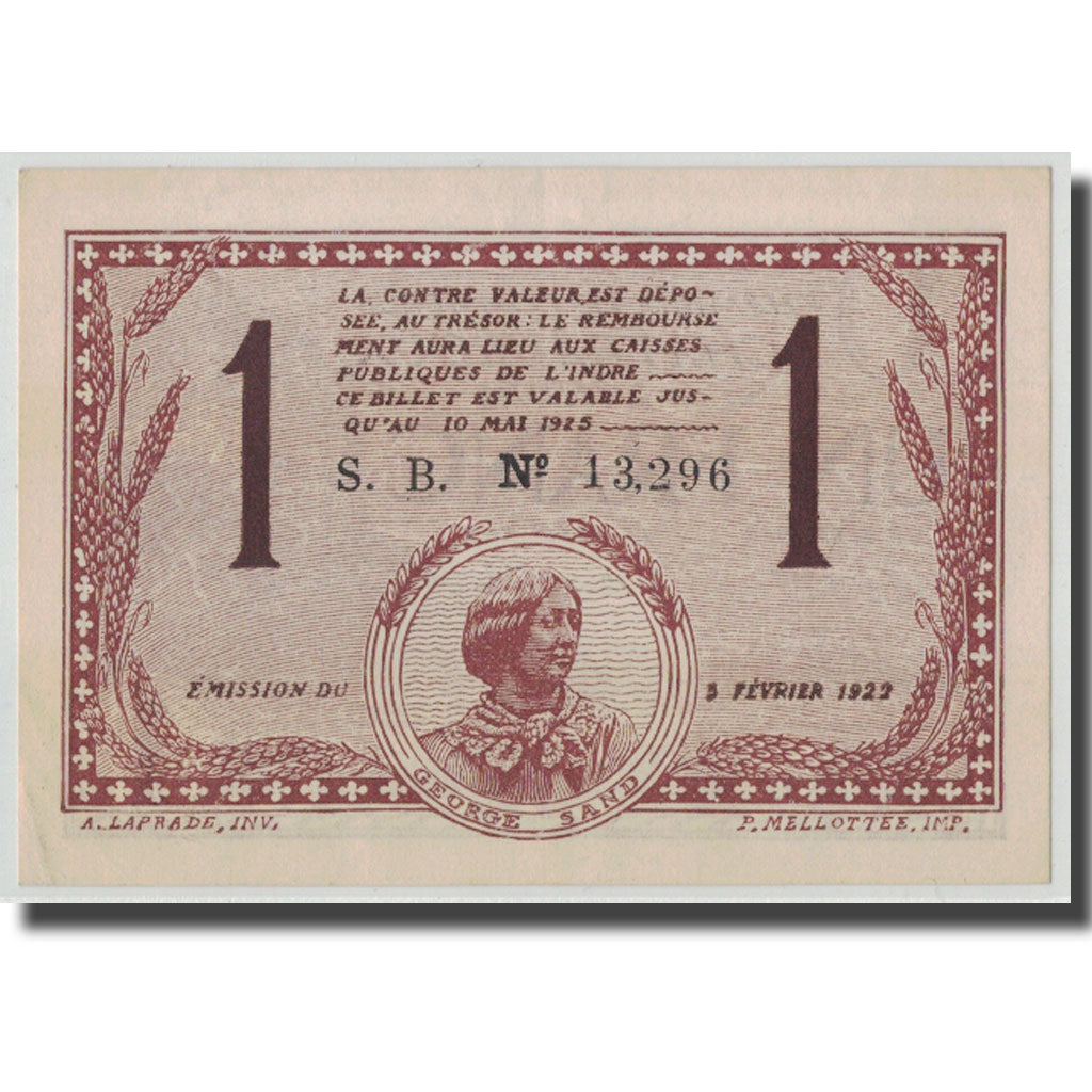 France, Chateauroux, 1 Franc, 1922, UNC(63), Pirot:46-30