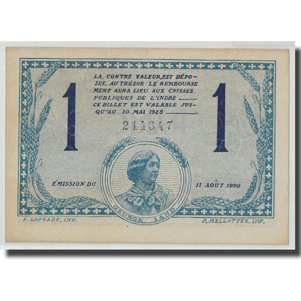 France, Chateauroux, 1 Franc, 1922, UNC(60-62), Pirot:46-26