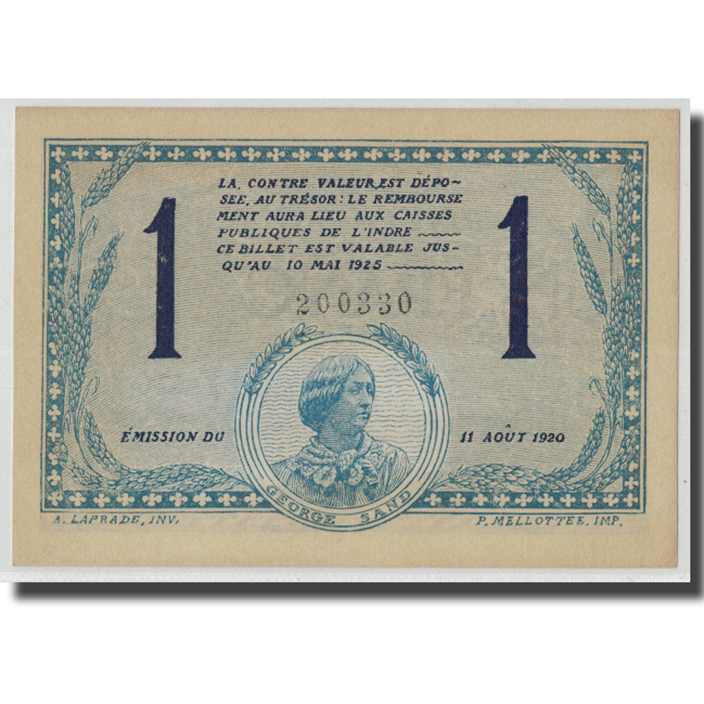 France, Chateauroux, 1 Franc, 1920, UNC(63), Pirot:46-26