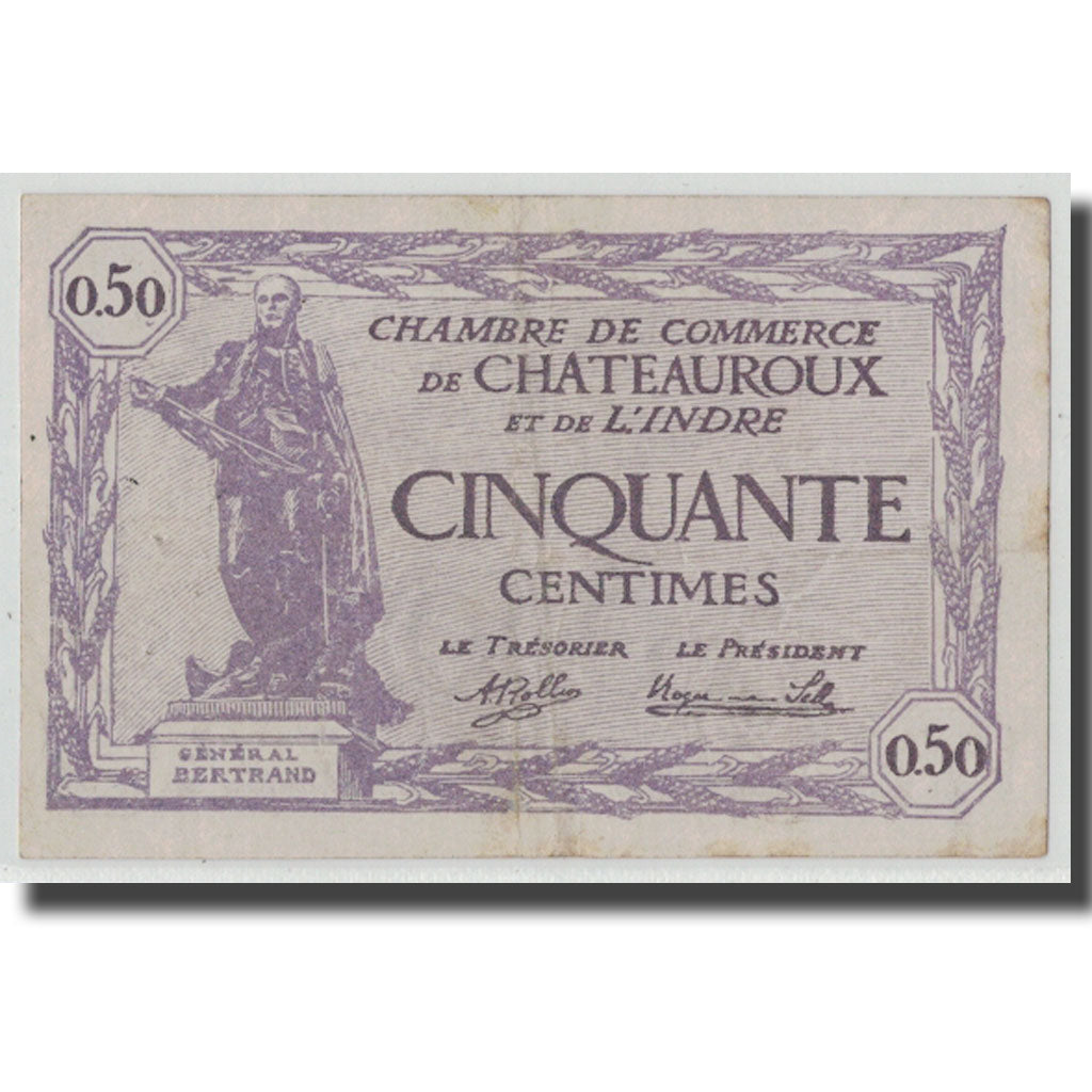 France, Chateauroux, 50 Centimes, 1920, VF(30-35), Pirot:46-24