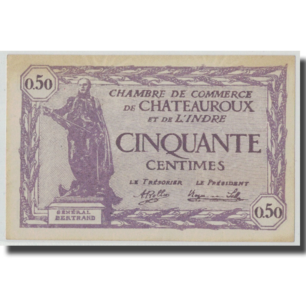 France, Chateauroux, 50 Centimes, 1920, UNC(63), Pirot:46-24