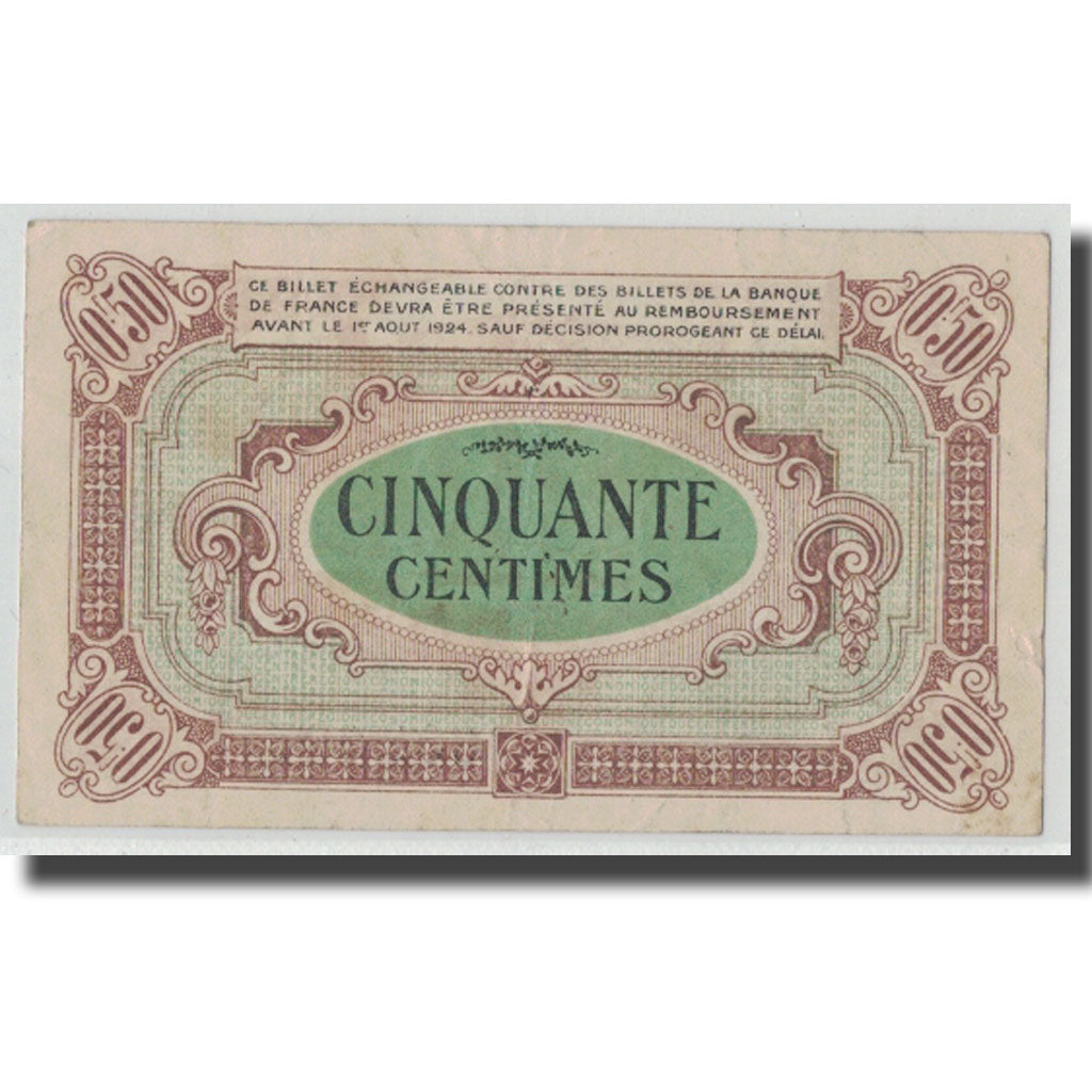 France, Région centre, 50 Centimes, EF(40-45), Pirot:40-5