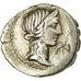 Caecilia, Denarius, 81 BC, North Italy, Countermark, Silver, EF(40-45)
