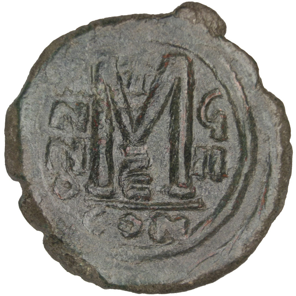Maurice Tiberius 582-602, Follis, Constantinople, MB+, Rame, Sear:494