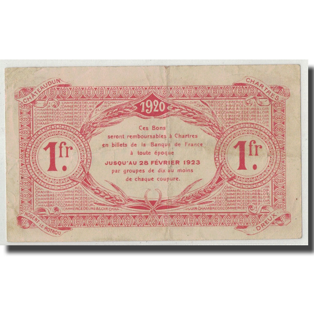 Frankreich, Eure et loir, 1 Franc, 03-1920, S+, Pirot:45-10