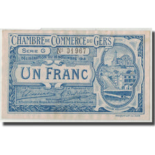 France, Gers, 1 Franc, 1914, UNC(60-62), Pirot:15-7