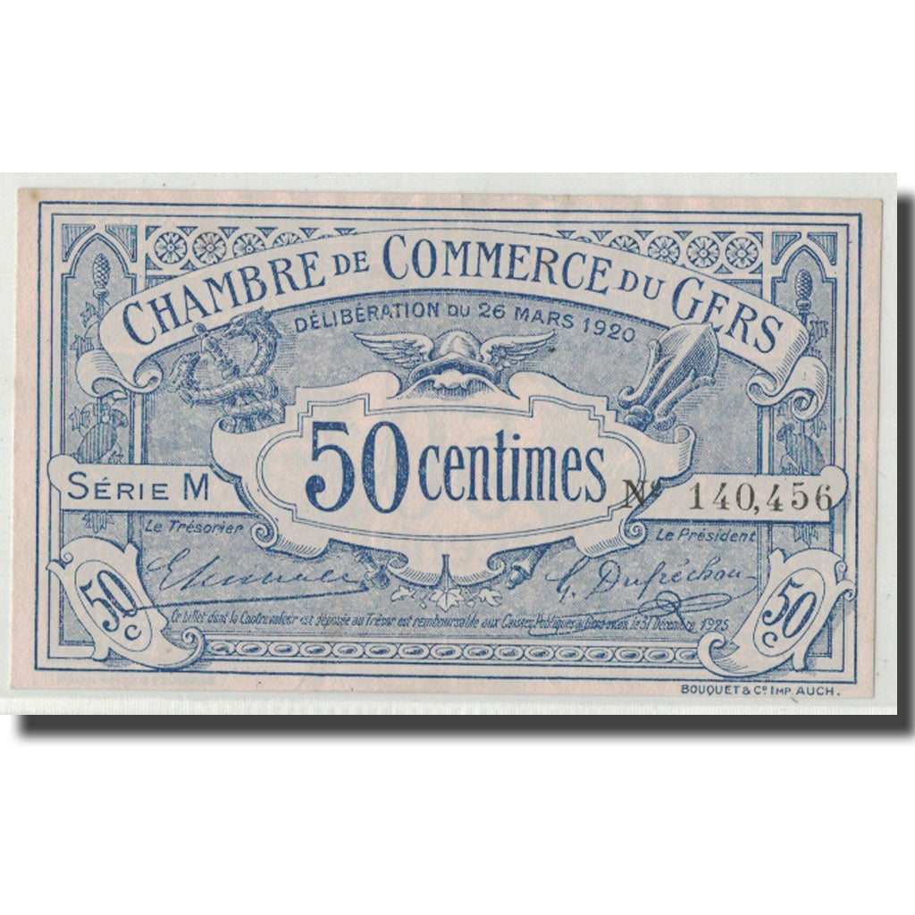 France, Gers, 50 Centimes, 1920, UNC(63), Pirot:15-18