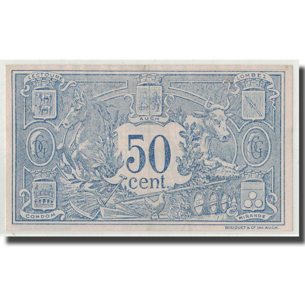 France, Gers, 50 Centimes, 1920, UNC(63), Pirot:15-18