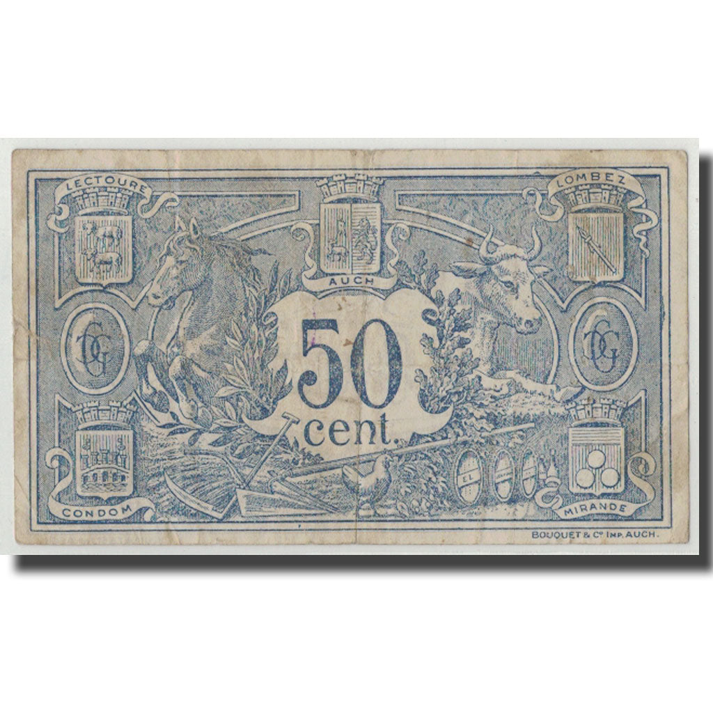 France, Gers, 50 Centimes, 1920, VF(30-35), Pirot:15-18