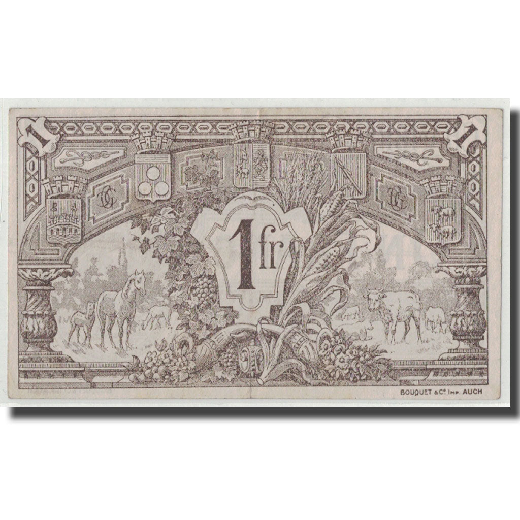 France, Gers, 1 Franc, 1920, TTB+, Pirot:15-19